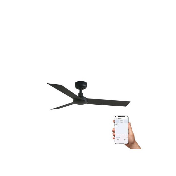 CRUISER S Ventilador negro Tuya ventilador de techo Faro Cruiser