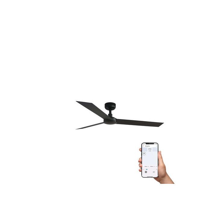 CRUISER L Ventilador negro Tuya ventilador de techo Faro Cruiser