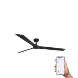 CRUISER XL Ventilador negro Tuya ventilador de techo Faro Cruiser